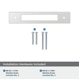 AMEROCK Medora Rectangle Cabinet Handle Backplate in Polished Chrome (+8 Sizes)