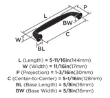 AMEROCK Kane Handle Pulls in Oil Rubbed Bronze (+8 Sizes)