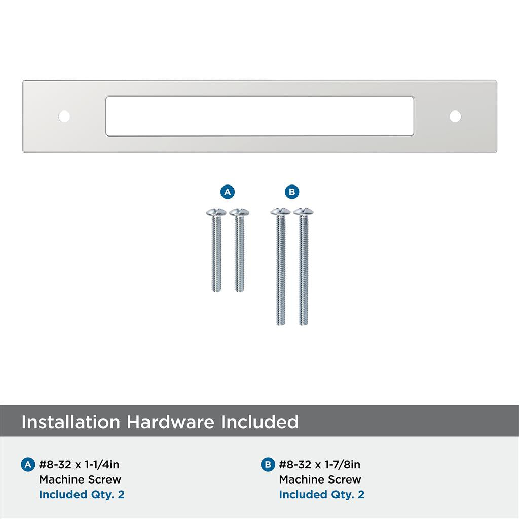 AMEROCK Medora Rectangle Cabinet Handle Backplate in Polished Chrome (+8 Sizes)