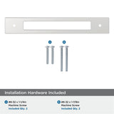 AMEROCK Medora Rectangle Cabinet Handle Backplate in Polished Chrome (+8 Sizes)