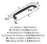 AMEROCK Kane Handle Pulls in Oil Rubbed Bronze (+8 Sizes)