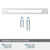 AMEROCK Medora Rectangle Cabinet Handle Backplate in Polished Chrome (+8 Sizes)