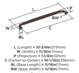 AMEROCK Kane Handle Pulls in Oil Rubbed Bronze (+8 Sizes)