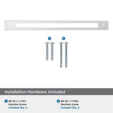 AMEROCK Medora Rectangle Cabinet Handle Backplate in Polished Chrome (+8 Sizes)