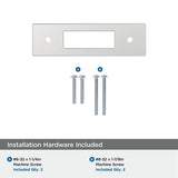 AMEROCK Medora Rectangle Cabinet Handle Backplate in Polished Chrome (+8 Sizes)