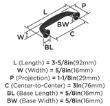 AMEROCK Kane Handle Pulls in Oil Rubbed Bronze (+8 Sizes)