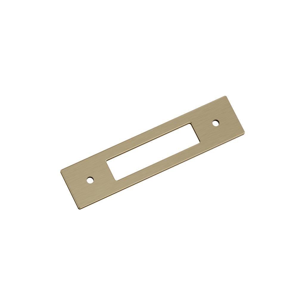 AMEROCK Medora Rectangle Cabinet Handle Backplate in Golden Champagne (+8 Sizes)