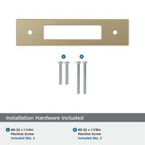 AMEROCK Medora Rectangle Cabinet Handle Backplate in Golden Champagne (+8 Sizes)