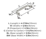 AMEROCK Kane Handle Pulls in Polished Nickel (+8 Sizes)