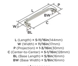 AMEROCK Kane Handle Pulls in Polished Nickel (+8 Sizes)