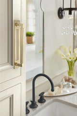 AMEROCK Medora Rectangle Cabinet Handle Backplate in Golden Champagne (+8 Sizes)
