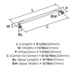 AMEROCK Kane Handle Pulls in Polished Nickel (+8 Sizes)