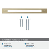 AMEROCK Medora Rectangle Cabinet Handle Backplate in Golden Champagne (+8 Sizes)