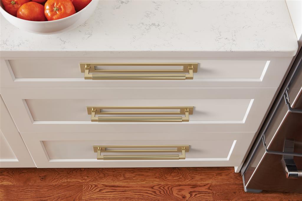 AMEROCK Medora Rectangle Cabinet Handle Backplate in Golden Champagne (+8 Sizes)