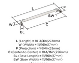 AMEROCK Kane Handle Pulls in Polished Nickel (+8 Sizes)