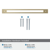 AMEROCK Medora Rectangle Cabinet Handle Backplate in Golden Champagne (+8 Sizes)