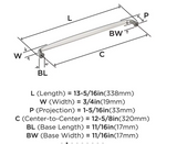AMEROCK Kane Handle Pulls in Polished Nickel (+8 Sizes)
