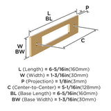 AMEROCK Medora Rectangle Cabinet Handle Backplate in Champagne Bronze (+8 Sizes)