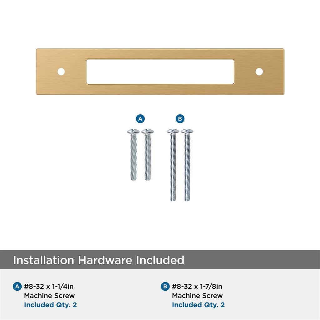 AMEROCK Medora Rectangle Cabinet Handle Backplate in Champagne Bronze (+8 Sizes)
