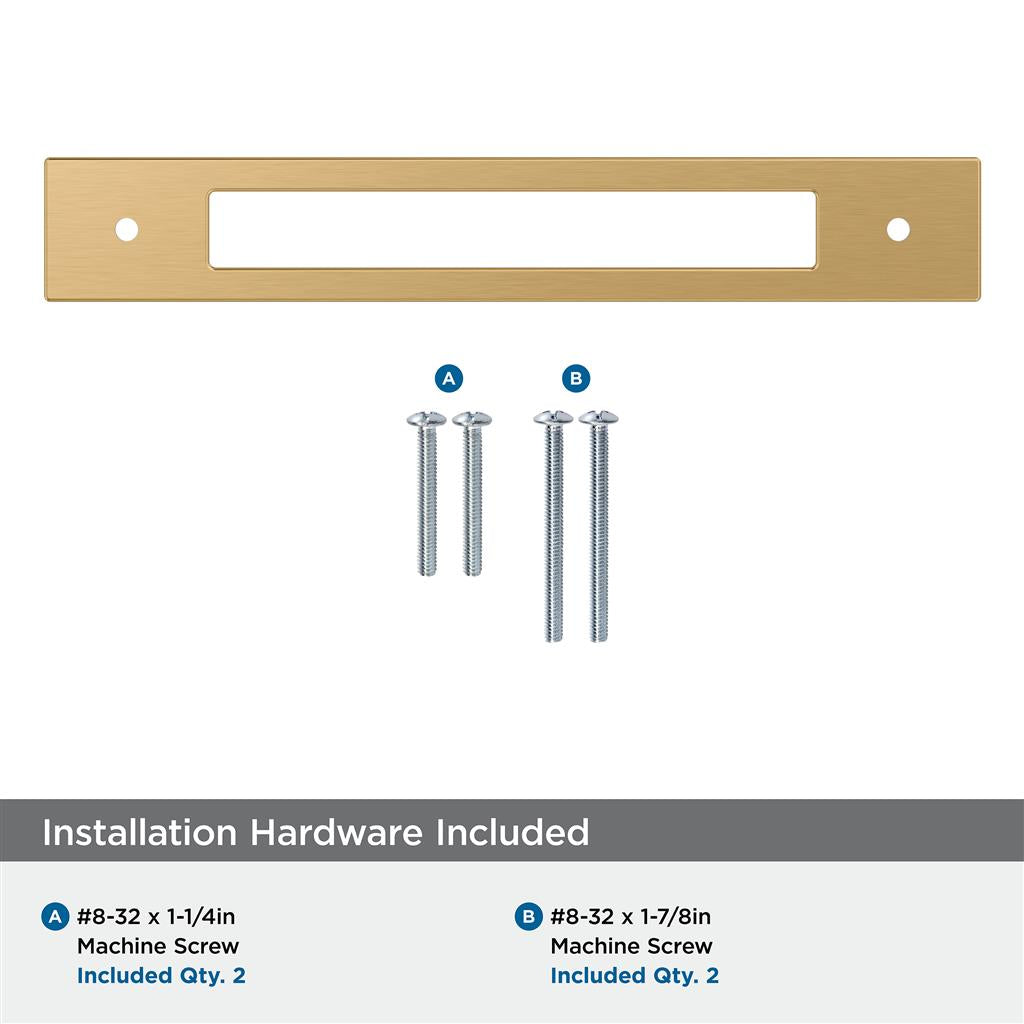 AMEROCK Medora Rectangle Cabinet Handle Backplate in Champagne Bronze (+8 Sizes)