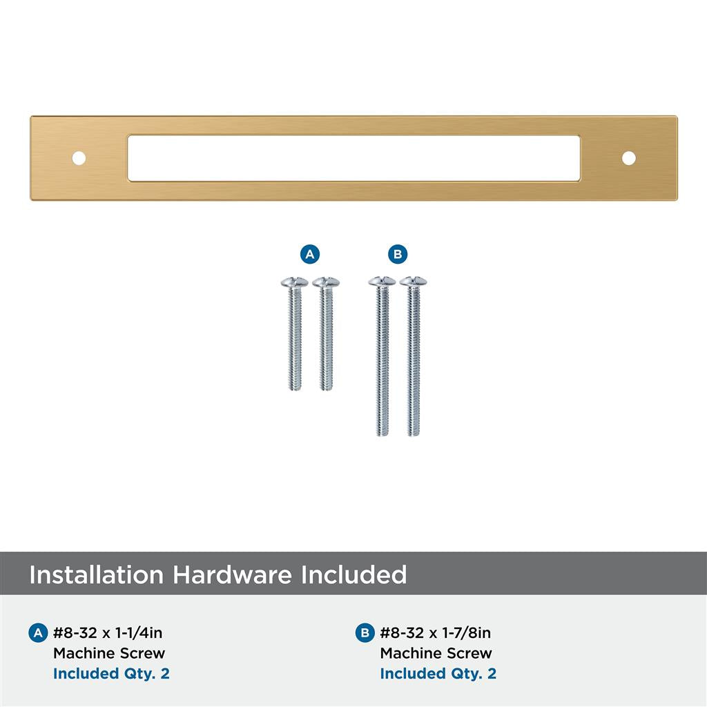 AMEROCK Medora Rectangle Cabinet Handle Backplate in Champagne Bronze (+8 Sizes)