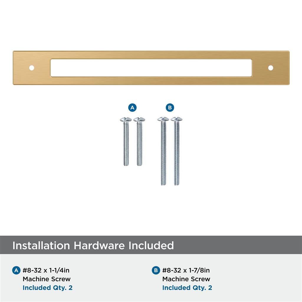 AMEROCK Medora Rectangle Cabinet Handle Backplate in Champagne Bronze (+8 Sizes)