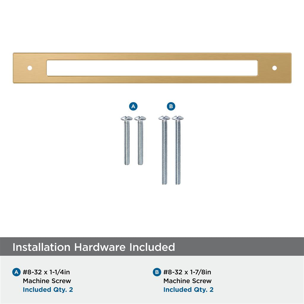 AMEROCK Medora Rectangle Cabinet Handle Backplate in Champagne Bronze (+8 Sizes)
