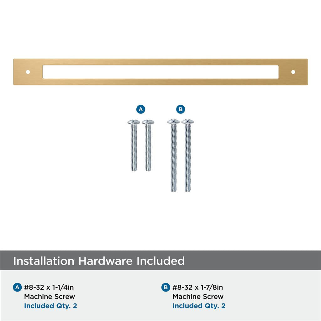 AMEROCK Medora Rectangle Cabinet Handle Backplate in Champagne Bronze (+8 Sizes)