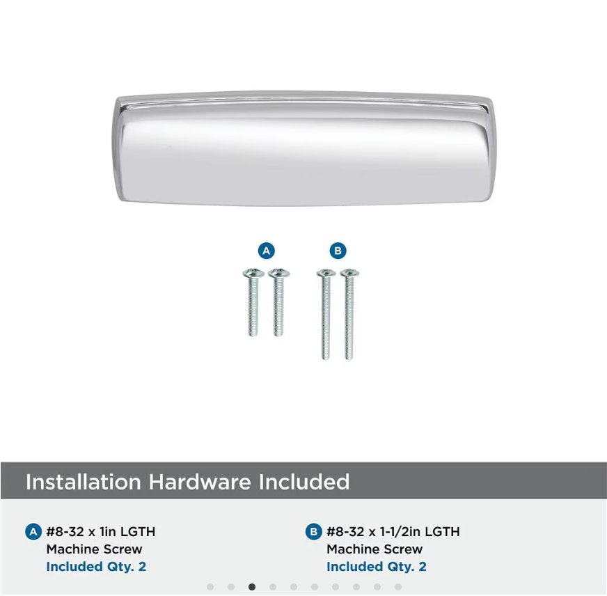 AMEROCK Kane 3-3/4" Centers Cup Pull in Polished Chrome