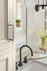 AMEROCK Medora Rectangle Cabinet Handle Backplate in Satin Nickel (+8 Sizes)