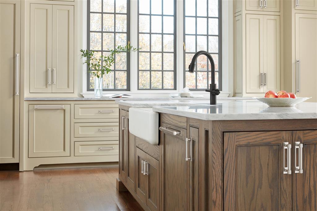 AMEROCK Medora Rectangle Cabinet Handle Backplate in Satin Nickel (+8 Sizes)