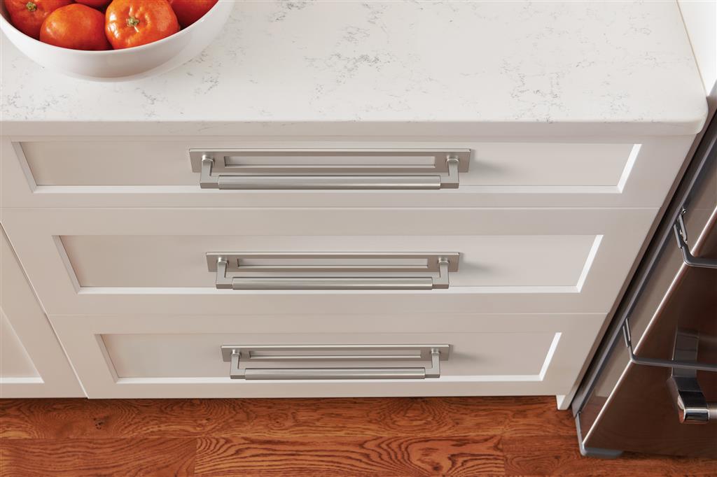 AMEROCK Medora Rectangle Cabinet Handle Backplate in Satin Nickel (+8 Sizes)