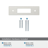 AMEROCK Medora Rectangle Cabinet Handle Backplate in Satin Nickel (+8 Sizes)