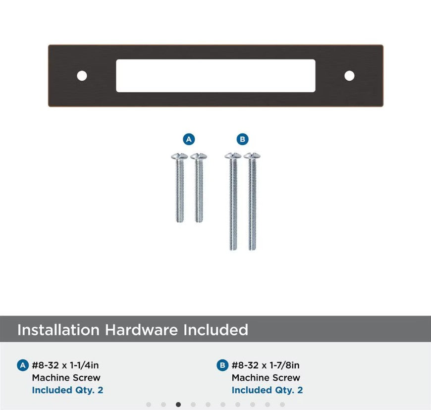 AMEROCK Medora Rectangle Cabinet Handle Backplate in Oil Rubbed Bronze (+8 Sizes)