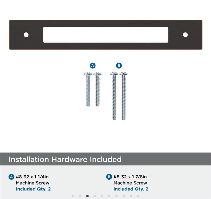 AMEROCK Medora Rectangle Cabinet Handle Backplate in Oil Rubbed Bronze (+8 Sizes)