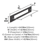 AMEROCK Medora Rectangle Cabinet Handle Backplate in Oil Rubbed Bronze (+8 Sizes)