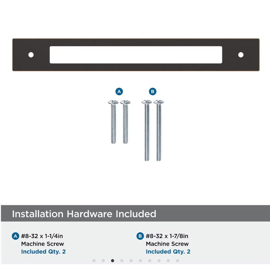 AMEROCK Medora Rectangle Cabinet Handle Backplate in Oil Rubbed Bronze (+8 Sizes)