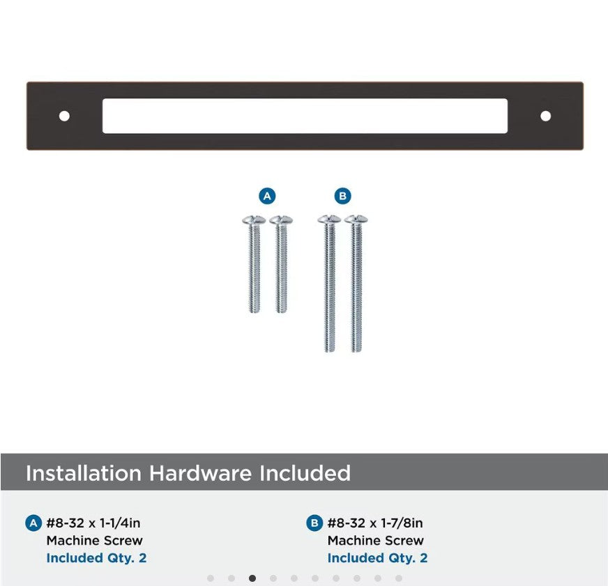 AMEROCK Medora Rectangle Cabinet Handle Backplate in Oil Rubbed Bronze (+8 Sizes)