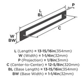 AMEROCK Medora Rectangle Cabinet Handle Backplate in Oil Rubbed Bronze (+8 Sizes)