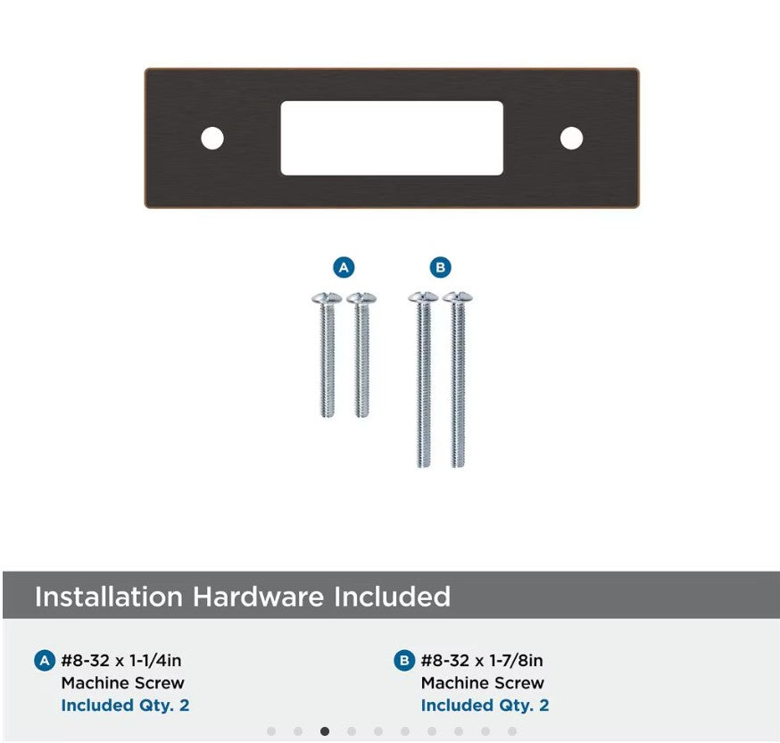 AMEROCK Medora Rectangle Cabinet Handle Backplate in Oil Rubbed Bronze (+8 Sizes)