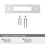 AMEROCK Medora Rectangle Cabinet Handle Backplate in Polished Nickel (+8 Sizes)