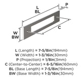 AMEROCK Medora Rectangle Cabinet Handle Backplate in Polished Nickel (+8 Sizes)
