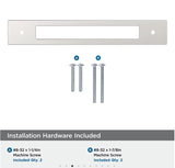 AMEROCK Medora Rectangle Cabinet Handle Backplate in Polished Nickel (+8 Sizes)