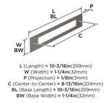 AMEROCK Medora Rectangle Cabinet Handle Backplate in Polished Nickel (+8 Sizes)