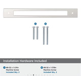AMEROCK Medora Rectangle Cabinet Handle Backplate in Polished Nickel (+8 Sizes)