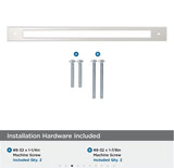 AMEROCK Medora Rectangle Cabinet Handle Backplate in Polished Nickel (+8 Sizes)
