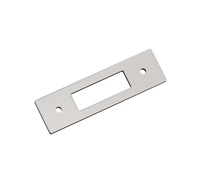 AMEROCK Medora Rectangle Cabinet Handle Backplate in Polished Nickel (+8 Sizes)