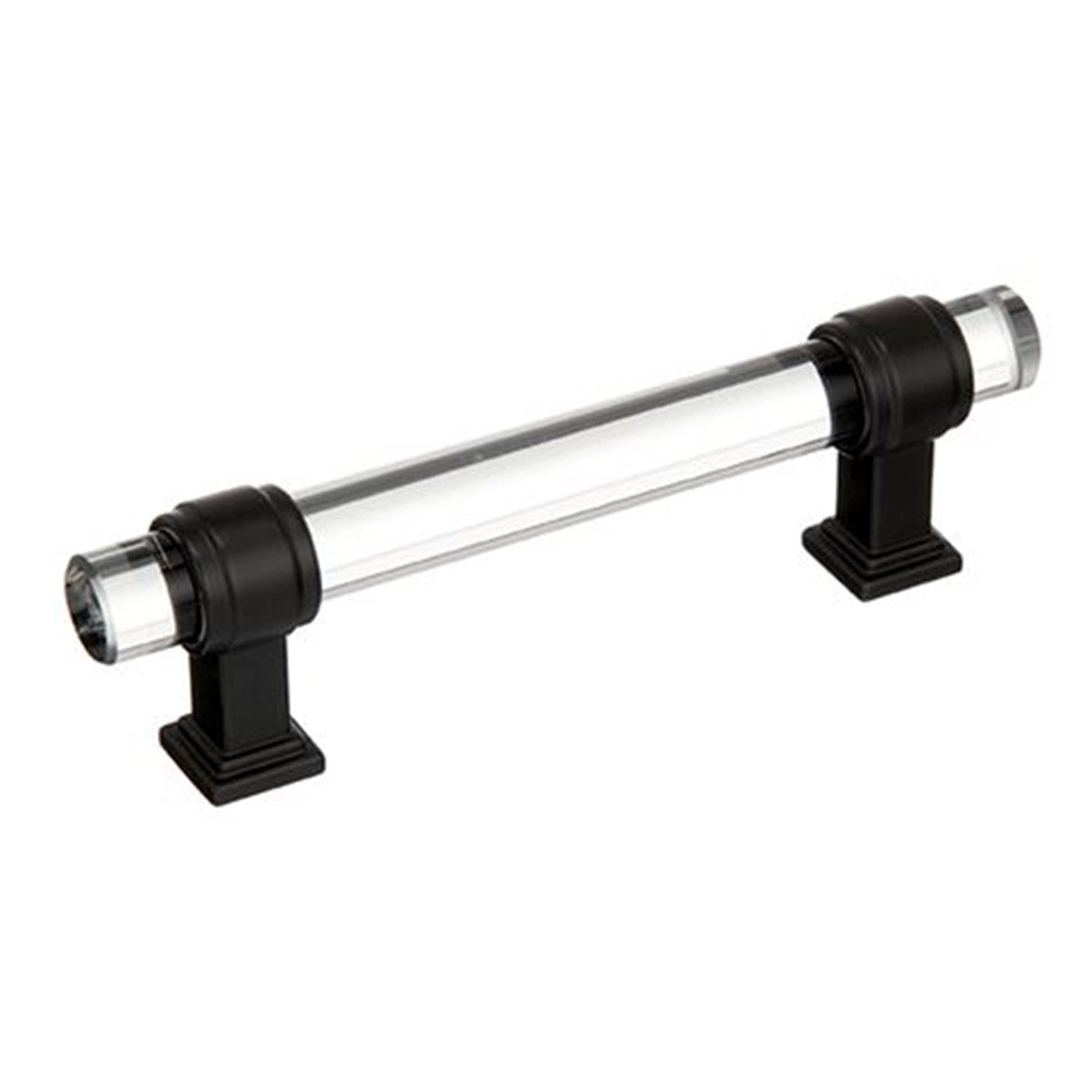 AMEROCK Glacio Glass Handle Cabinet Pull in Clear and Black Bronze (+5 Sizes)