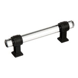 AMEROCK Glacio Glass Handle Cabinet Pull in Clear and Black Bronze (+5 Sizes)