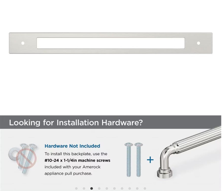 AMEROCK Medora Rectangle Appliance Pull Backplate in Satin Nickel (+2 Sizes)